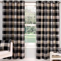 See more information about the Hamilton Check Curtains (45" Width x 54" Drop) - Ebony